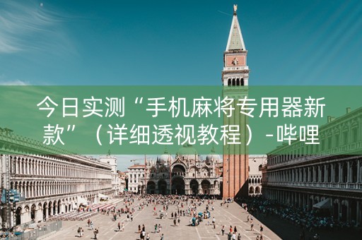 今日实测“手机麻将专用器新款”（详细透视教程）-哔哩哔哩