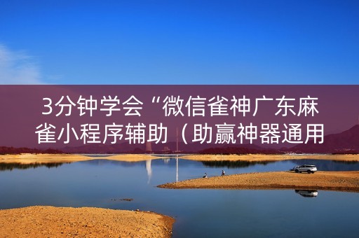 3分钟学会“微信雀神广东麻雀小程序辅助（助赢神器通用版）