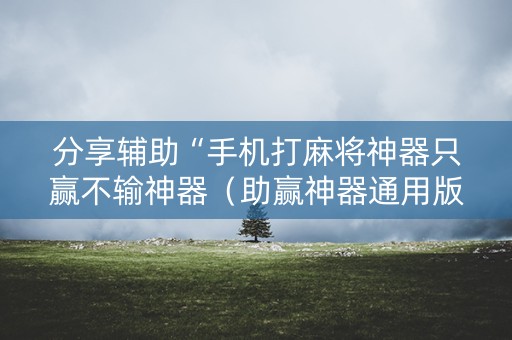 分享辅助“手机打麻将神器只赢不输神器（助赢神器通用版）