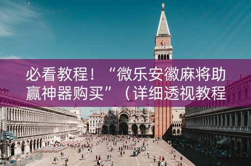 必看教程！“微乐安徽麻将助赢神器购买”（详细透视教程）-哔哩哔哩