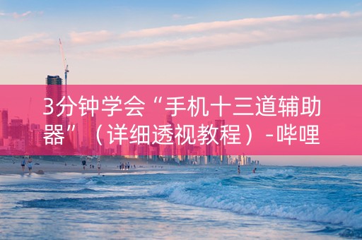 3分钟学会“手机十三道辅助器”（详细透视教程）-哔哩哔哩