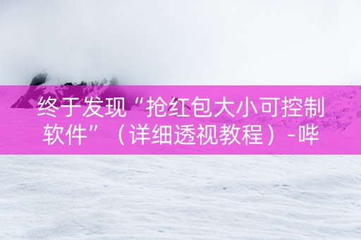 终于发现“抢红包大小可控制软件”（详细透视教程）-哔哩哔哩