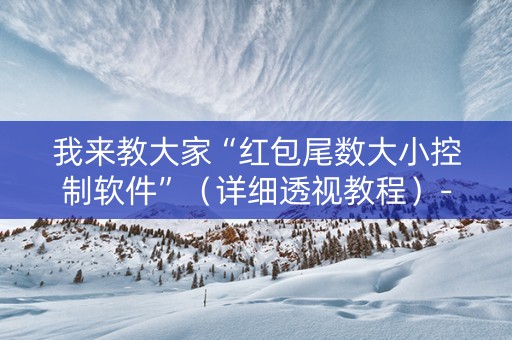 我来教大家“红包尾数大小控制软件”（详细透视教程）-哔哩哔哩