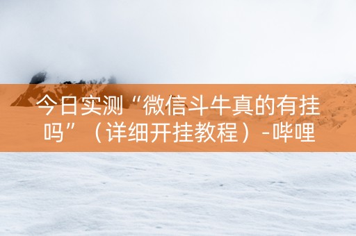 今日实测“微信斗牛真的有挂吗”（详细开挂教程）-哔哩哔哩