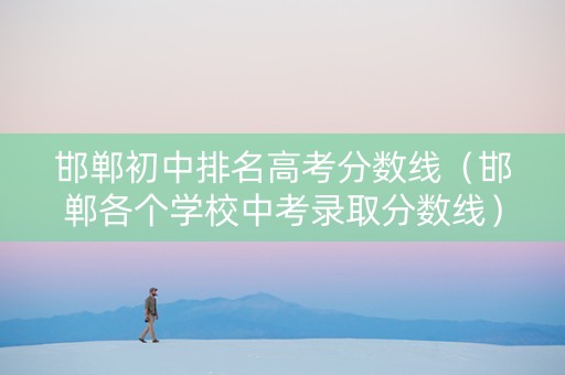 邯郸初中排名高考分数线（邯郸各个学校中考录取分数线）