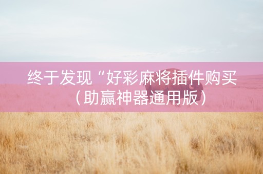 终于发现“好彩麻将插件购买（助赢神器通用版）