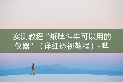 实测教程“纸牌斗牛可以用的仪器”（详细透视教程）-哔哩哔哩