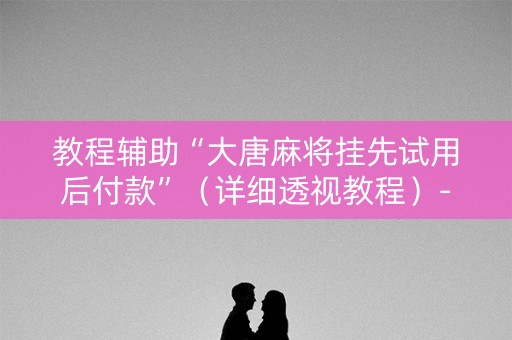 教程辅助“大唐麻将挂先试用后付款”（详细透视教程）-哔哩哔哩