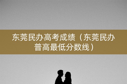 东莞民办高考成绩（东莞民办普高最低分数线）