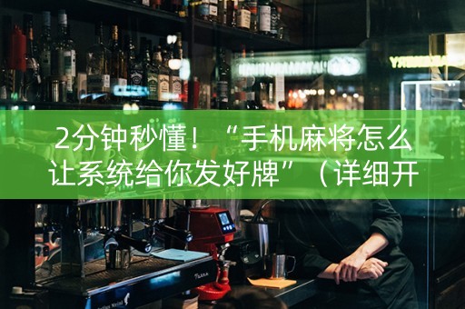 2分钟秒懂！“手机麻将怎么让系统给你发好牌”（详细开挂教程）-哔哩哔哩