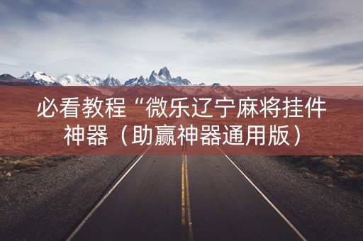 必看教程“微乐辽宁麻将挂件神器（助赢神器通用版）