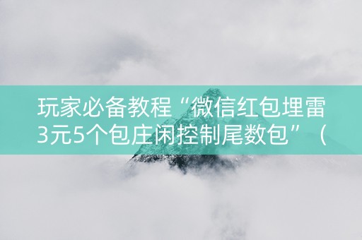 玩家必备教程“微信红包埋雷3元5个包庄闲控制尾数包”（详细透视教程）-哔哩哔哩