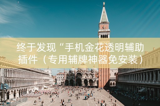 终于发现“手机金花透明辅助插件（专用辅牌神器免安装）