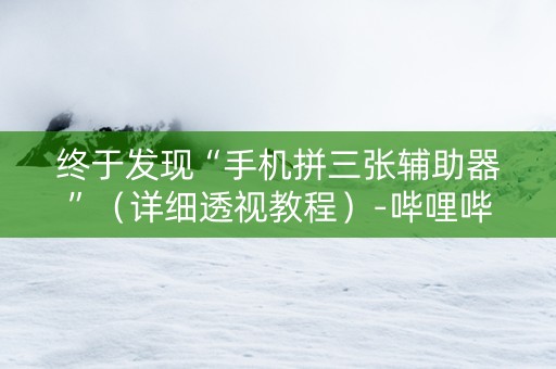 终于发现“手机拼三张辅助器”（详细透视教程）-哔哩哔哩