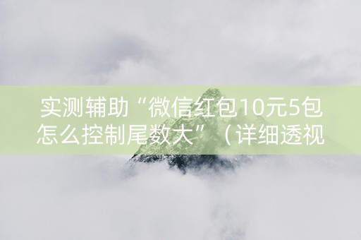 实测辅助“微信红包10元5包怎么控制尾数大”（详细透视教程）-哔哩哔哩