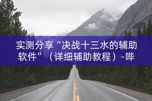 实测分享“决战十三水的辅助软件”（详细辅助教程）-哔哩哔哩