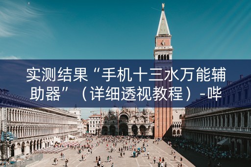 实测结果“手机十三水万能辅助器”（详细透视教程）-哔哩哔哩