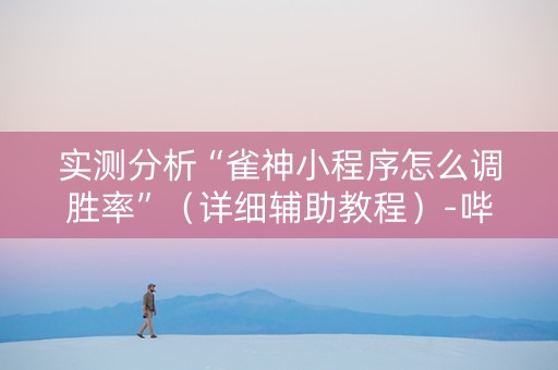 实测分析“雀神小程序怎么调胜率”（详细辅助教程）-哔哩哔哩