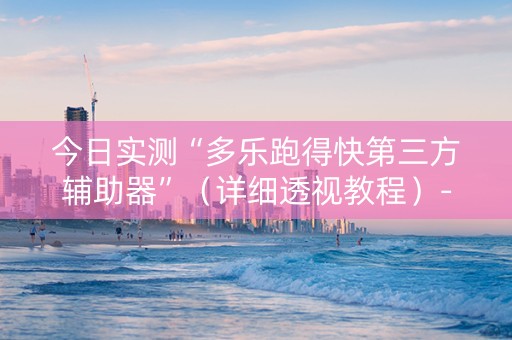 今日实测“多乐跑得快第三方辅助器”（详细透视教程）-哔哩哔哩