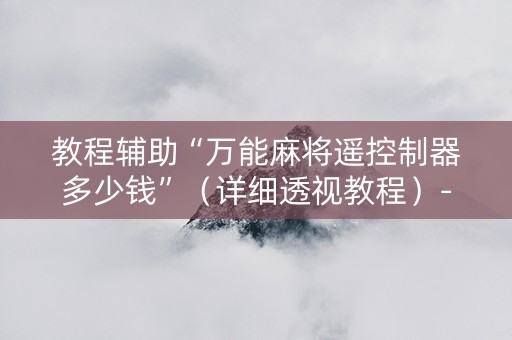 教程辅助“万能麻将遥控制器多少钱”（详细透视教程）-哔哩哔哩
