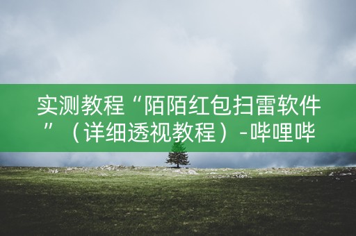 实测教程“陌陌红包扫雷软件”（详细透视教程）-哔哩哔哩