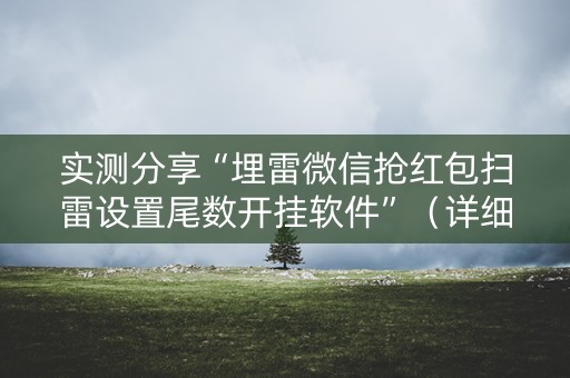 实测分享“埋雷微信抢红包扫雷设置尾数开挂软件”（详细透视教程）-哔哩哔哩