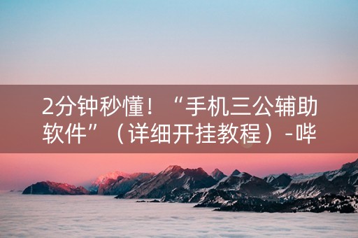 2分钟秒懂！“手机三公辅助软件”（详细开挂教程）-哔哩哔哩