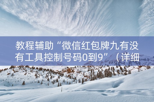 教程辅助“微信红包牌九有没有工具控制号码0到9”（详细透视教程）-哔哩哔哩