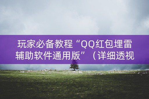 玩家必备教程“QQ红包埋雷辅助软件通用版”（详细透视教程）-哔哩哔哩