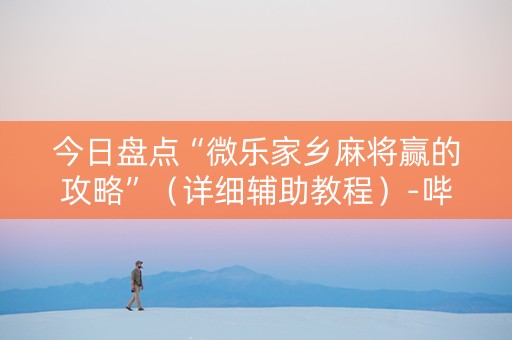 今日盘点“微乐家乡麻将赢的攻略”（详细辅助教程）-哔哩哔哩