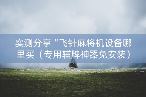 实测分享“飞针麻将机设备哪里买（专用辅牌神器免安装）
