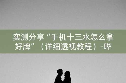 实测分享“手机十三水怎么拿好牌”（详细透视教程）-哔哩哔哩