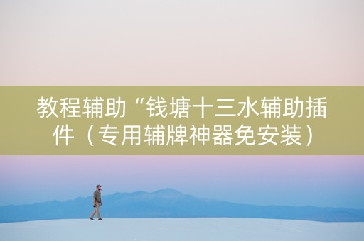 教程辅助“钱塘十三水辅助插件（专用辅牌神器免安装）