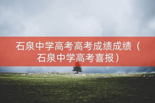 石泉中学高考高考成绩成绩（石泉中学高考喜报）