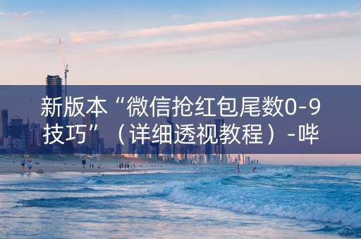 新版本“微信抢红包尾数0-9技巧”（详细透视教程）-哔哩哔哩
