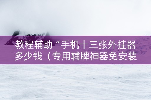 教程辅助“手机十三张外挂器多少钱（专用辅牌神器免安装）