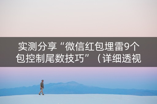 实测分享“微信红包埋雷9个包控制尾数技巧”（详细透视教程）-哔哩哔哩