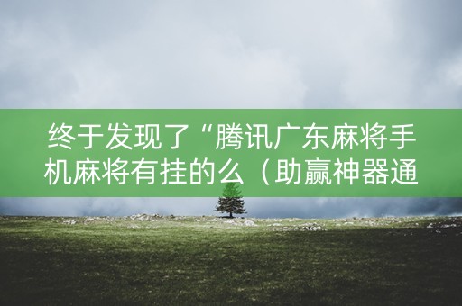 终于发现了“腾讯广东麻将手机麻将有挂的么（助赢神器通用版）