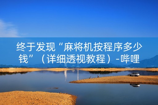 终于发现“麻将机按程序多少钱”（详细透视教程）-哔哩哔哩