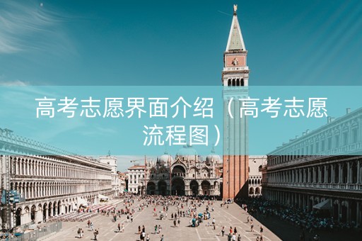 高考志愿界面介绍（高考志愿流程图）