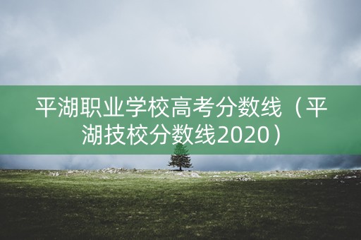 平湖职业学校高考分数线（平湖技校分数线2020）