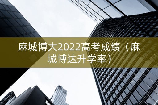 麻城博大2022高考成绩（麻城博达升学率）