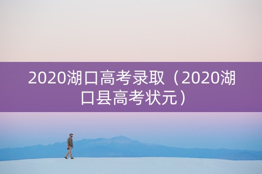 2020湖口高考录取（2020湖口县高考状元）
