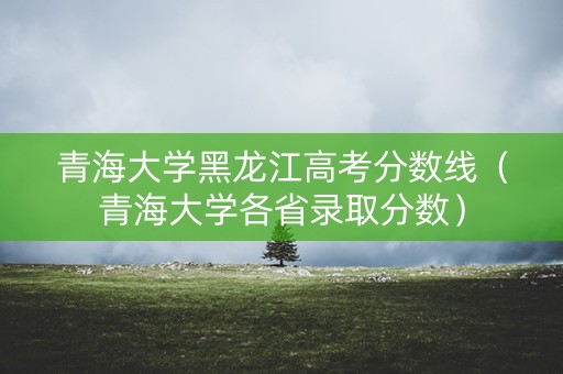 青海大学黑龙江高考分数线（青海大学各省录取分数）