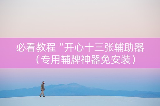 必看教程“开心十三张辅助器（专用辅牌神器免安装）
