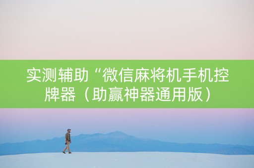 实测辅助“微信麻将机手机控牌器（助赢神器通用版）