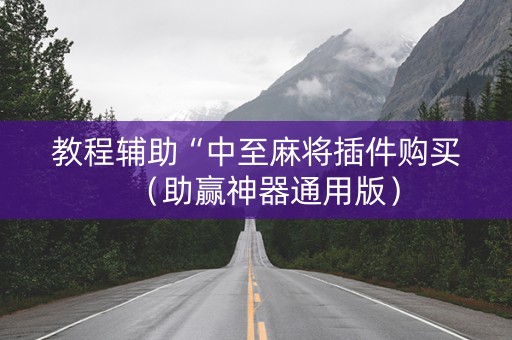 教程辅助“中至麻将插件购买（助赢神器通用版）