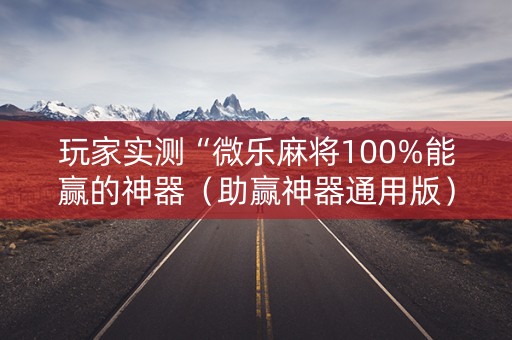 玩家实测“微乐麻将100%能赢的神器（助赢神器通用版）
