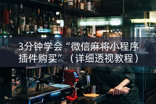 3分钟学会“微信麻将小程序插件购买”（详细透视教程）-哔哩哔哩