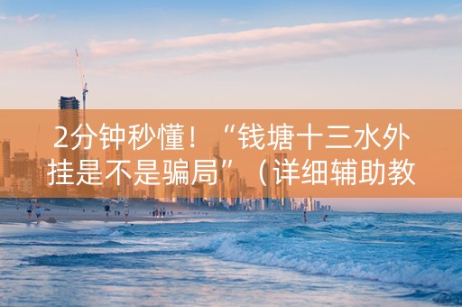2分钟秒懂！“钱塘十三水外挂是不是骗局”（详细辅助教程）-哔哩哔哩